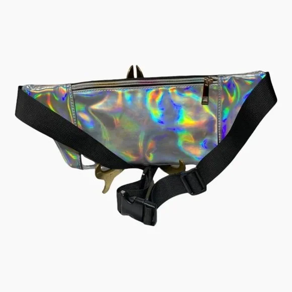 Iridescent Rainbow Holographic Belt Bag Fanny/Waist Pack - Picture 4 of 4